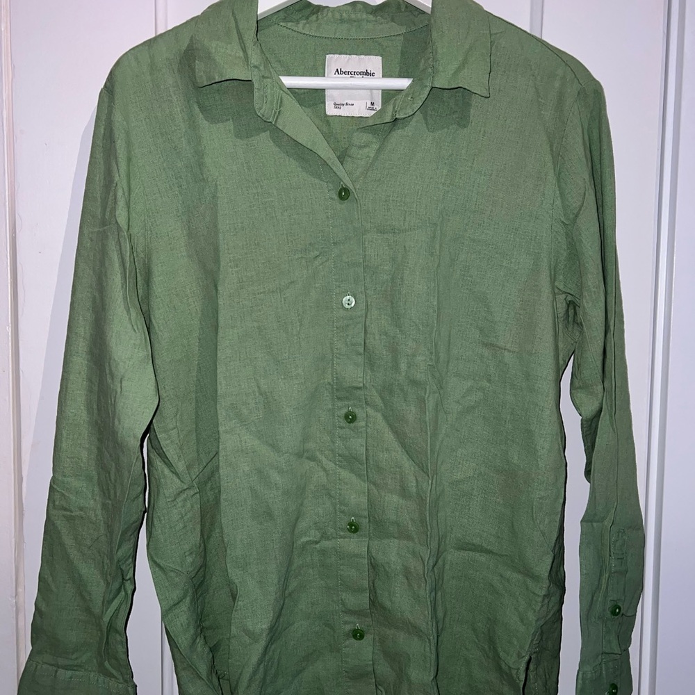 Abercrombie Green Button-Up Shirt